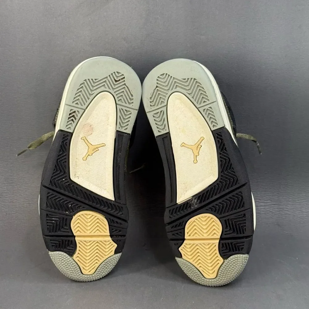 Air Jordan 4 Retro SE Craft GS 'Olive' athletic sneaker shoes kids size 3.5Y